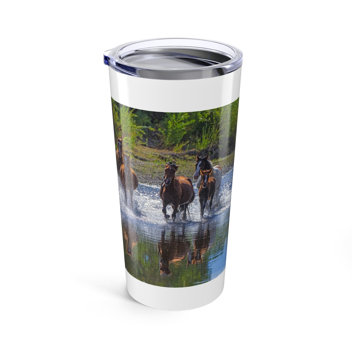 Equine Adventure Tumbler 20oz - Horse Lover Travel Mug, Gift for Equestrians, Nature Lovers, Hiking, Camping