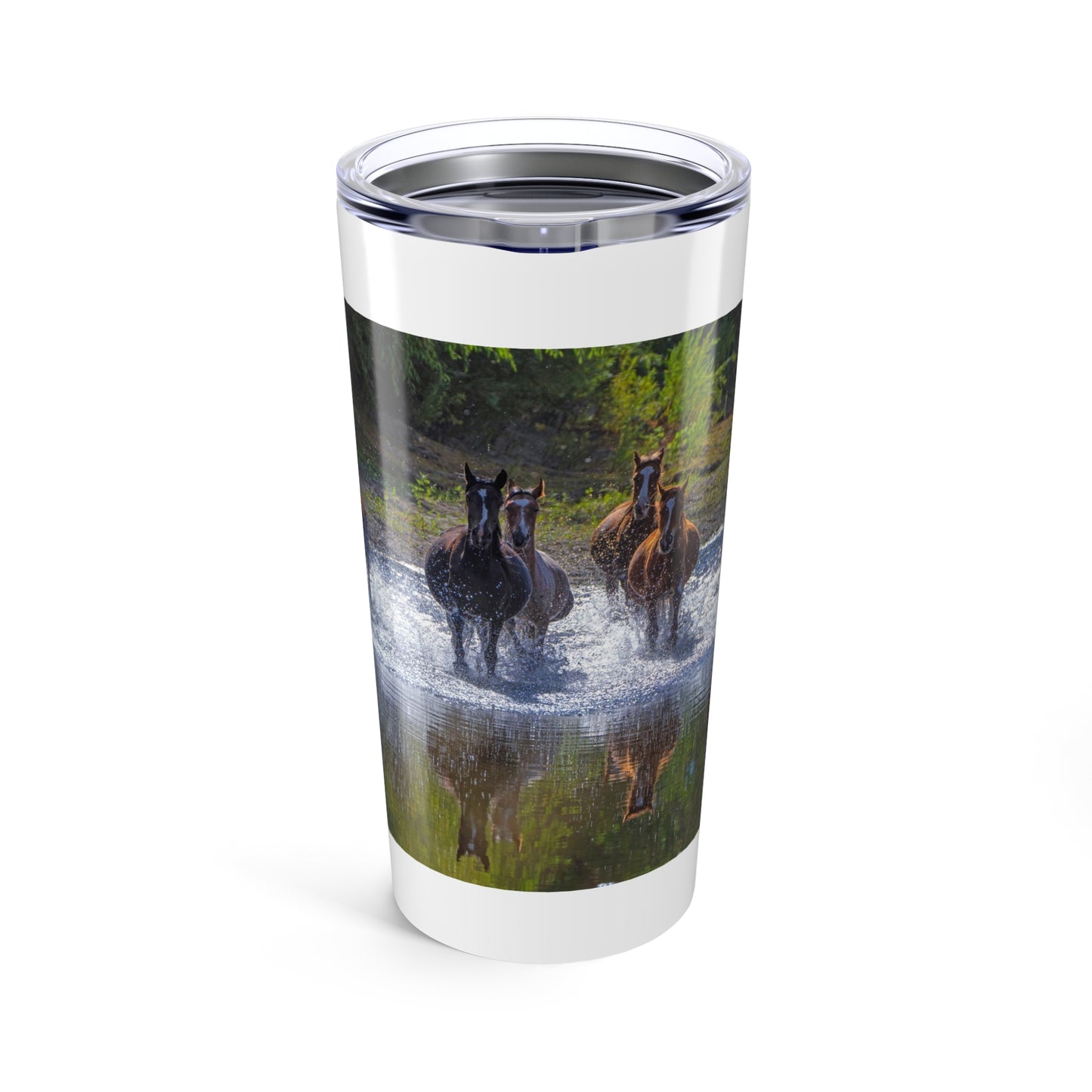 Equine Adventure Tumbler 20oz - Horse Lover Travel Mug, Gift for Equestrians, Nature Lovers, Hiking, Camping