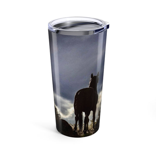 Horse Silhouette Tumbler | 20oz Travel Mug for Nature Lovers, Stylish Beverage Container for Gifts, Outdoor Adventures, and Daily Use
